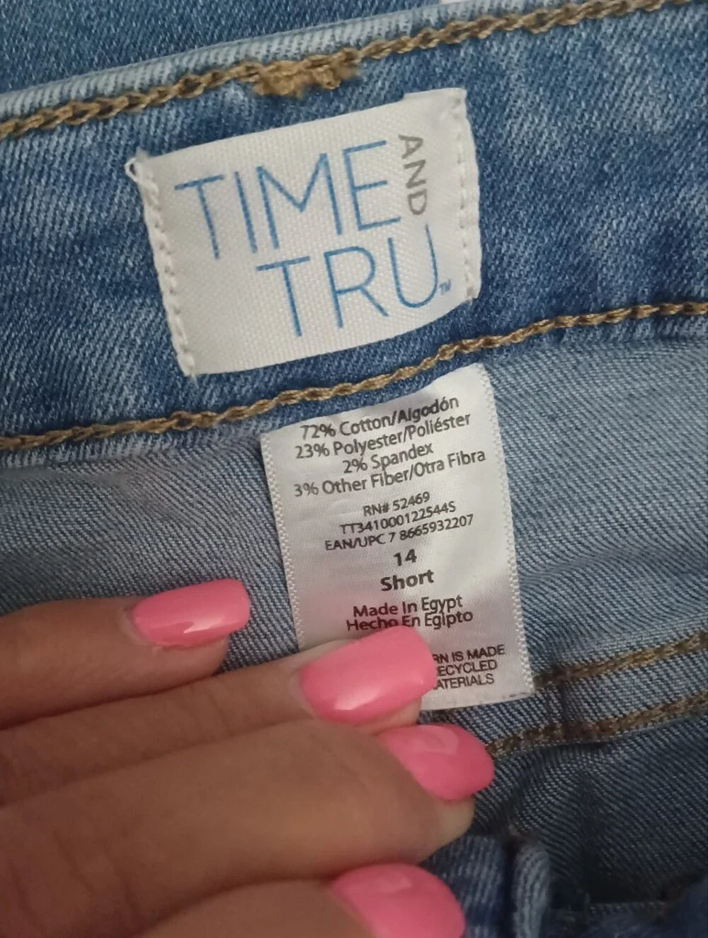Time And Tru Cropped Wide Leg Jeans Sz 14 Short